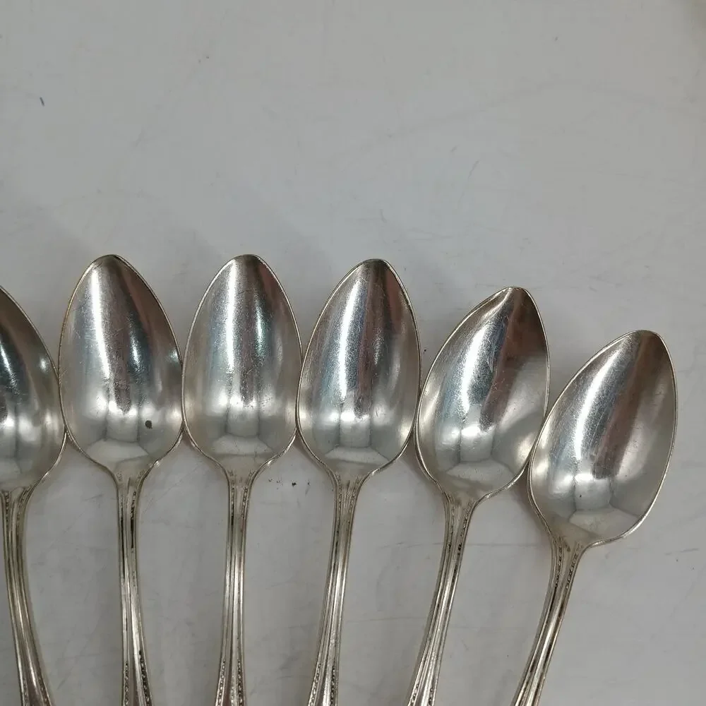 10X Tsp Oneida Silverplate SHERATON DINNER Teaspoons Community Plate 1910